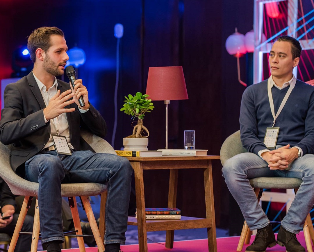 On stage at Venture Forum Belgrade, 2019 — talking community growth in the depths of the bear market